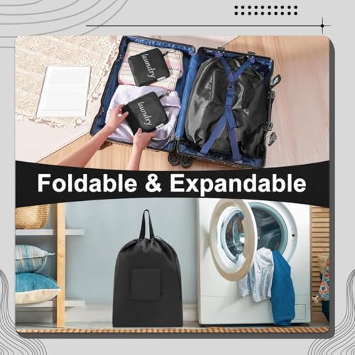 Portable Travel Laundry Bag with Handles - Compact & Durable