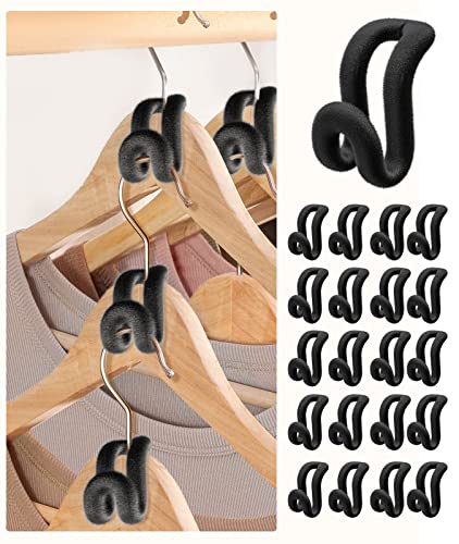 Velvet Space Saver Hanger Connectors - Cascading Clothes Hanger Extenders