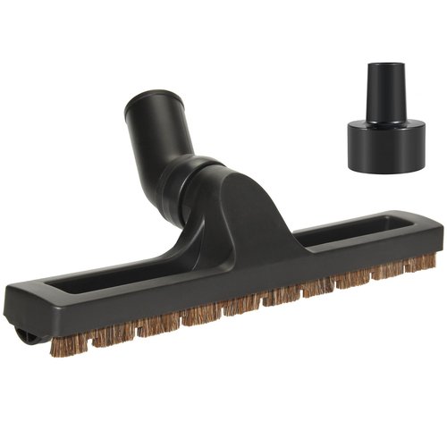 Hardwood Brush Vacuum Attachment for 1 1/4" 2 1/2" Shopvac Wet Dry Vacs, Horsehair Bristles Parquet Nozzle, 12" Shop Vac Floorhead Accessory (1.25" Hard Floor Head & 2.5" Vac Hose Adapter)
