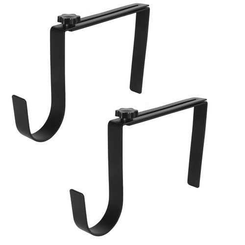 BEISE Wreath Hanger for Headstone, Adjustable 6"- 11", Black 2 Pack, Non-Slip Sponge Grip, Fits Thick Upright Gravestone with Flat or Uneven Arched Tops, Easy Outdoor Cemetery Christmas Décor
