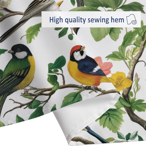 GOAOK Green Boho Bird Shower Curtain 72x72 Inches with Hooks Bathroom Decor