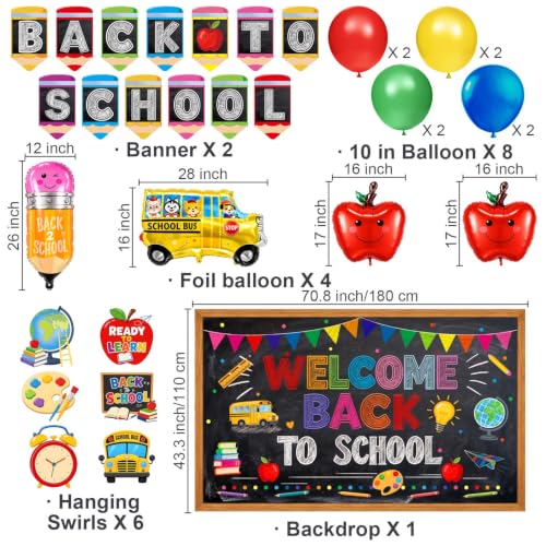 Complete Back to School Decorations Set - Classroom Party Supplies