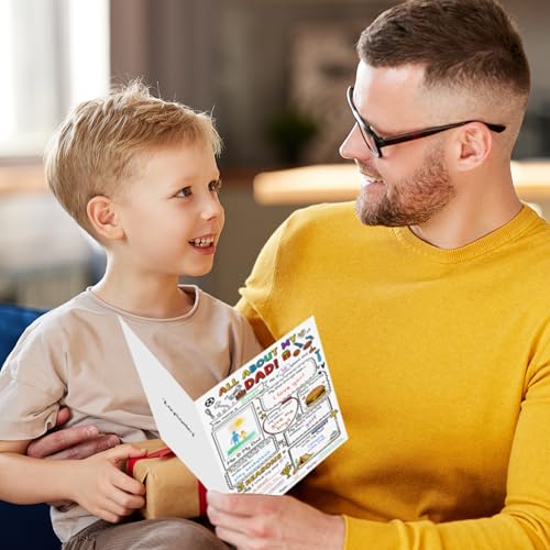 Interactive Father's Day Card for Dad - Fill in the Blanks Coloring Card