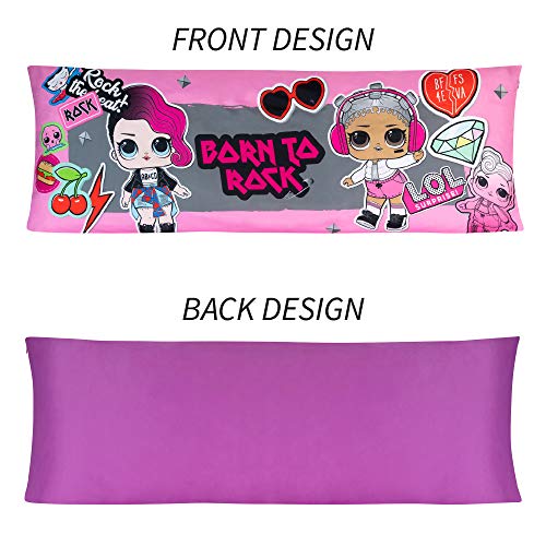 LOL Surprise Body Pillow Cover, 54 in x 20 in, Super Soft Microfiber