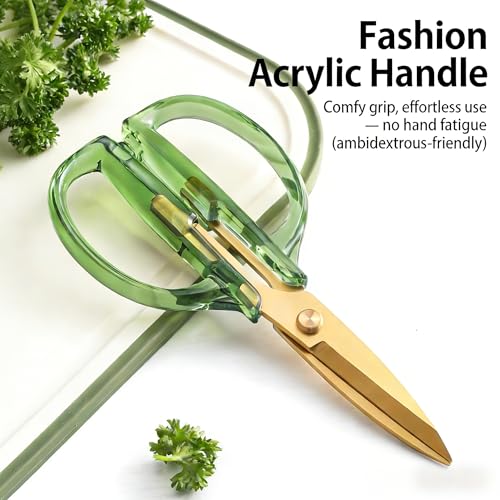 ARCHIKING 7.7-inch Kitchen Shears with Crystal Acrylic Handles