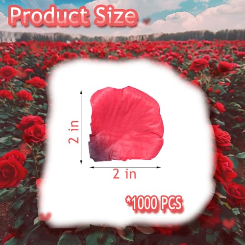 Grever 1000 Pcs Artificial Silk Rose Petals for Romantic Decor