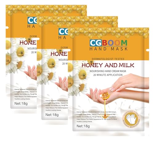 CGBOOM Moisturizing Hand Mask Gloves 3 Pairs - Hydrating Collagen Treatment for Dry Skin