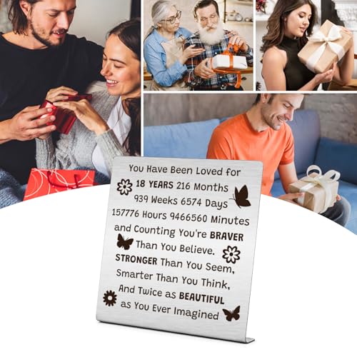 18th Birthday Gift Stainless Steel Decorative Plaque for Girls