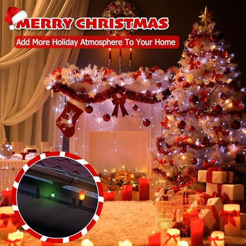 Christmas Light Clips for Fascia Board - 7/8 Inch Black, Variation 50