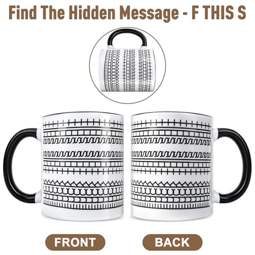 Fuck This Shit Hidden Message Coffee Mug - 11oz Funny Novelty Ceramic Cup