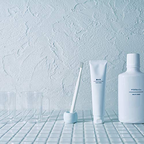 MUJI White Porcelain Toothbrush Stand - Compact Design