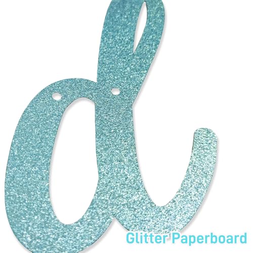 Blue Bow Birthday Party Decoration Set with Banner and Hanging Swirls