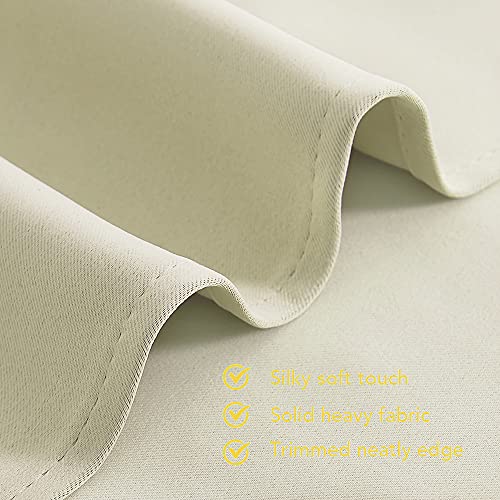 NICETOWN Beige Room Darkening Curtains - 34x70 Inch, Energy Saving