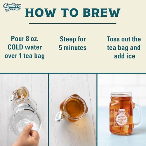 Southern Breeze Cold Brew Sweet Tea - Zero Sugar, 20 Bags (4-Pack)