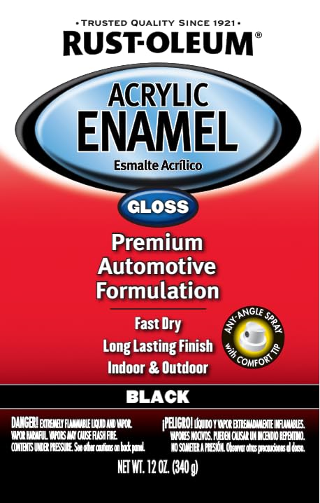 Rust-Oleum Automotive Acrylic Enamel Spray - Black Gloss, 12 oz