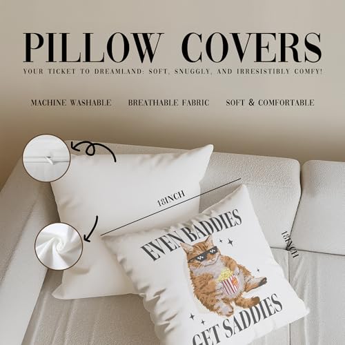 OFJE White 18x18 Inch Throw Pillow Cover - Mental Health Therapy Decor