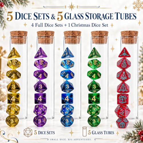 Tabletop RPG Advent Calendar with Dice Sets & Surprises - Christmas Countdown Gift