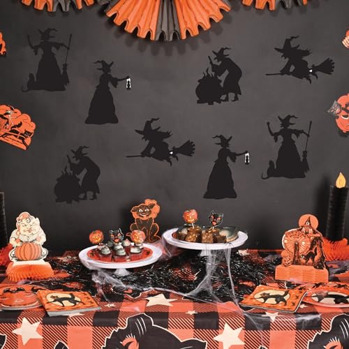 Beistle Witch Silhouette Cutouts - 8 Piece Halloween Party Decorations