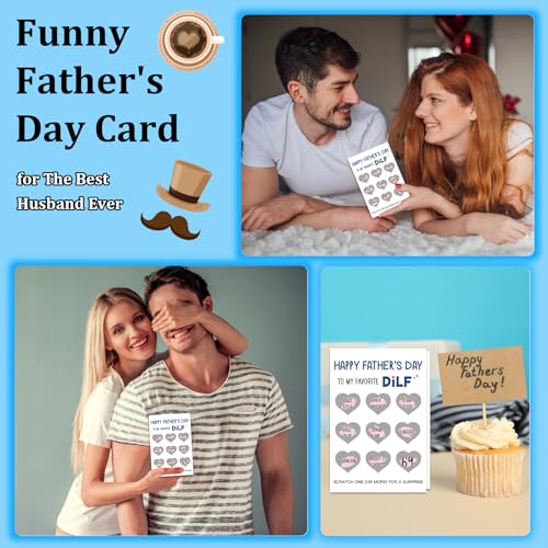 Funny Scratch-Off Father's Day Card for Husband - Happy Dilf's Day