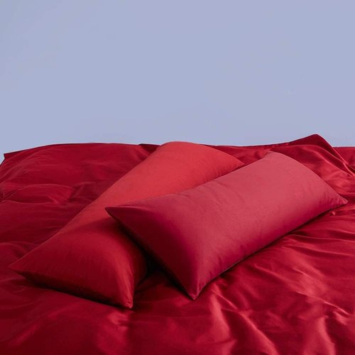 FLXXIE Body Pillow Cover - Super Soft Microfiber 20x54 Pillowcase | Wrinkle & Stain Resistant, Wine Red