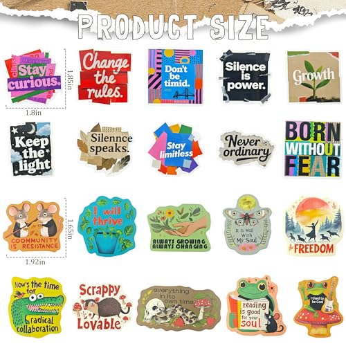 106 Pcs Positive Affirmation Waterproof Vinyl Stickers Set