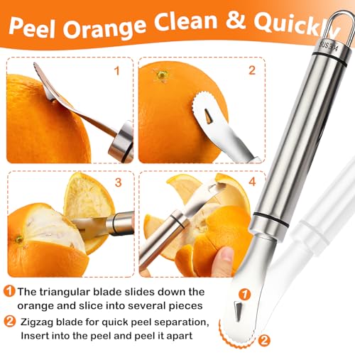 Stainless Steel Orange Peeler Tool – Triangular Blade Citrus Peeler (1PCS)