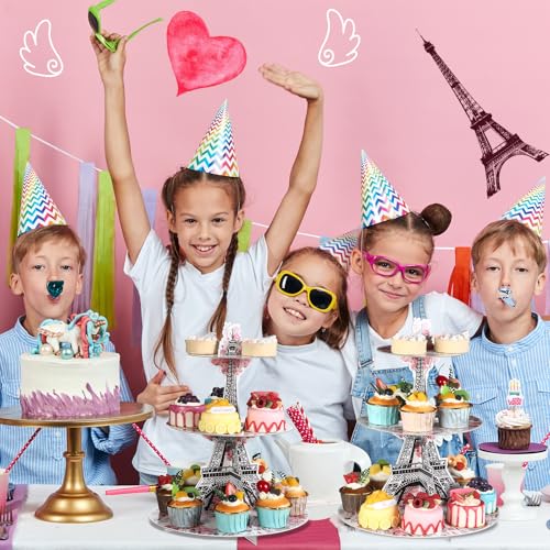 3 Tier Eiffel Tower Cupcake Stand - Honeydak Paris Design
