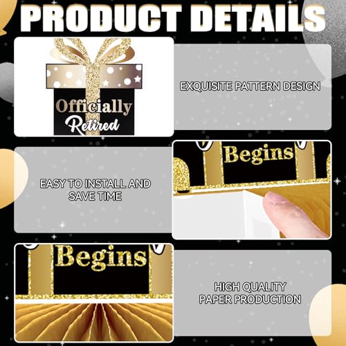 Retirement Honeycomb Centerpieces - 10 Unique Table Decorations