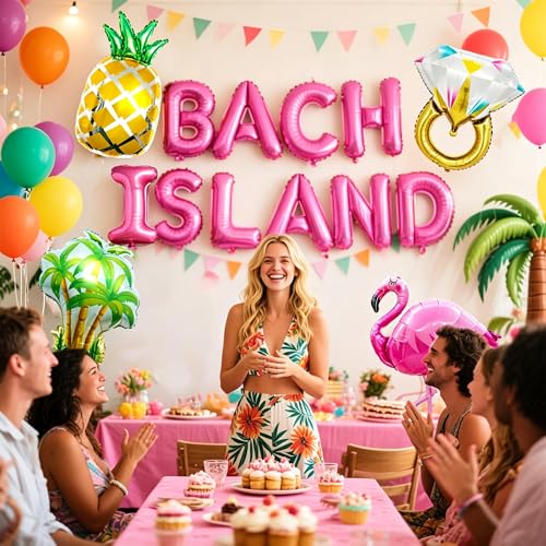 Bach Island Balloon Banner Set for Love Island Bachelorette Party