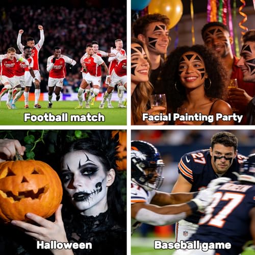 Bowitzki Face Body Paint Stick Green for Sports Eye Black and Halloween