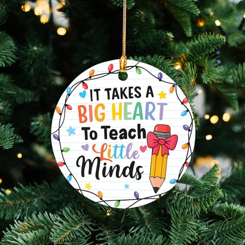 Teacher Christmas Ornament, Ceramic Appreciation Keepsake Gift