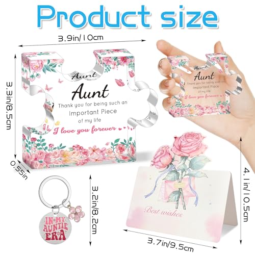 Engraved Acrylic Block for Aunt - Heartfelt Gifts from Niece