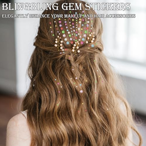 Face Gems and Rhinestone Stickers 973pcs Self-Adhesive Body Art Crystals