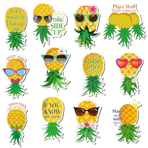 12-Pcs Pineapple Magnets for Cruise Doors & Home Decor