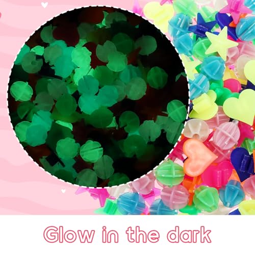 210 Pcs Bike Spoke Beads Glow in The Dark Colorful Bicycle Spokes Plastic Cycling Clip Bead Bike Wheel Spokes Beads Assorted Color Spoke Decoration Bead for Make Noises Round Decor