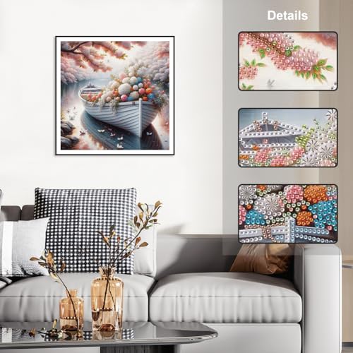 5D Flower Diamond Painting Kit for Adults | 12x12 Inch DIY Art