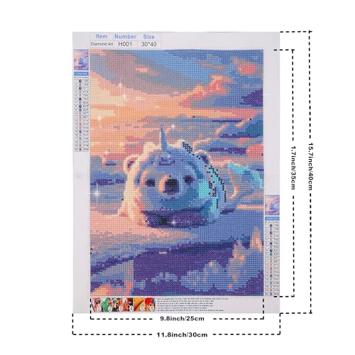 5D Diamond Painting Kit - Mystical Horned Seal Art 12x16 Inch