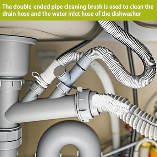 Klizdum 6-Piece Dishwasher Deep Cleaning Brush Kit for Pipes & Jets