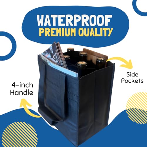 Eco-Friendly 6-Bottle Wine Tote Bag with Dividers