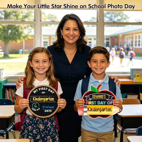 My First Day of School Double-Sided Reusable Sign – Kindergarten & Preschool Photo Prop