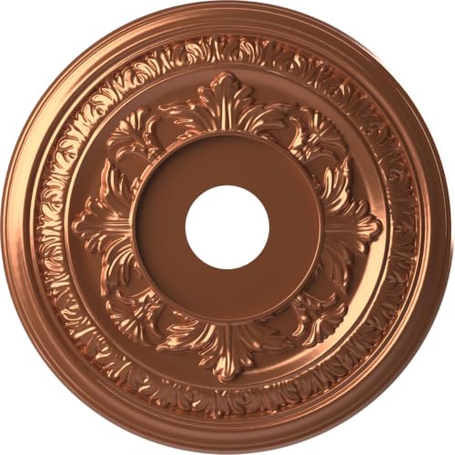 Ekena Millwork 19-Inch Bright Coat Copper Ceiling Medallion - PVC