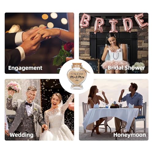 Mr & Mrs 2026 Sand Keepsake Jar - Romantic Honeymoon Gift