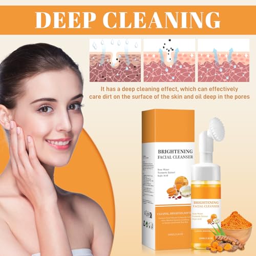 Turmeric Foaming Facial Wash & Cleanser for Face and Body - 100ml