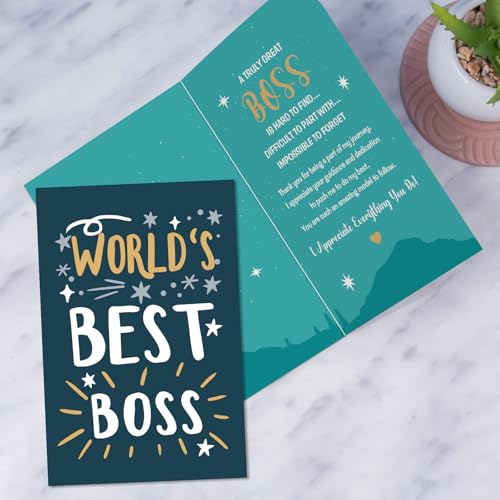 Boss's Day Greeting Card - World's Best Boss Thank You Card