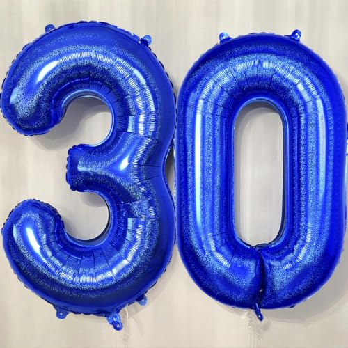 40-Inch Navy Blue Number 8 Balloon - Foil Mylar for Parties