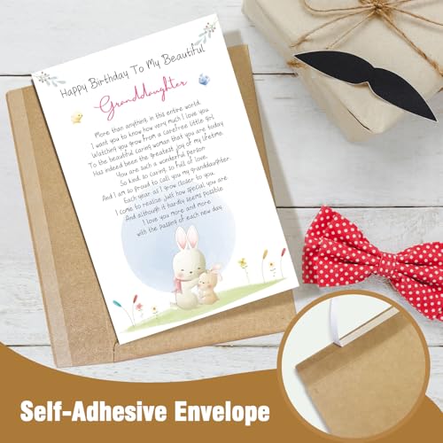 Heartfelt Birthday Card for Granddaughter with Romantic Poem