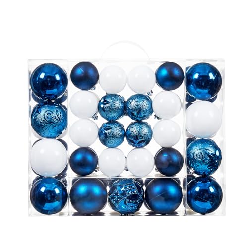 87-Pack Shatterproof Christmas Tree Ornaments Set - Holiday Decorations with Gift Box