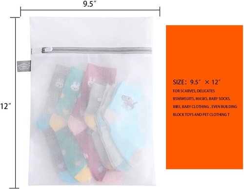 Kimmama Lingerie Bags - Mesh Laundry Bags for Washing Delicates | Ideal for Socks, Scarves & More, 3-Pack