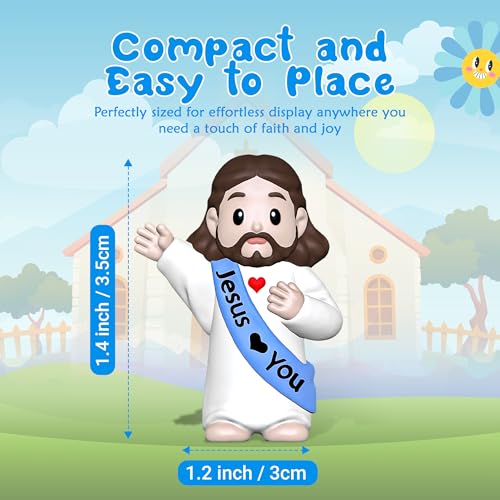 25 Pcs Little Jesus Figures - 1.4 Inch Mini Religious Statues for Party Favors