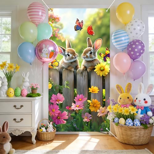 Easter Independence Day Door Banner 35.4 x 70.9 Inch | Seasonal Decor
